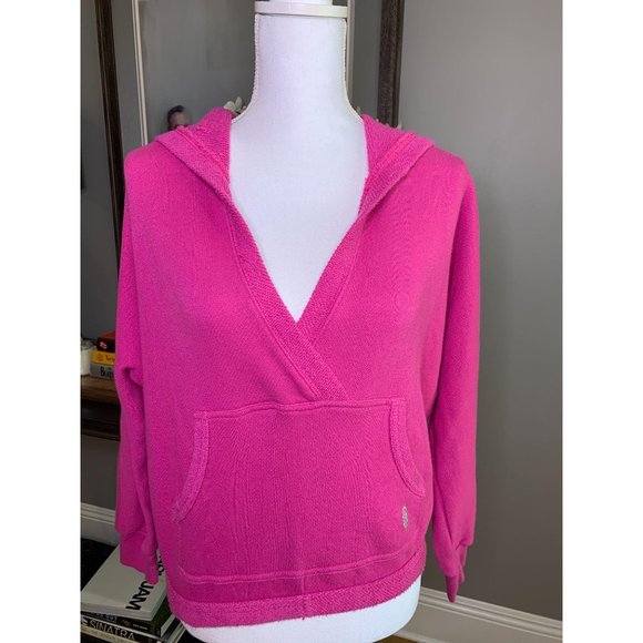 Free People Reyes Surplice Hoodie Pink XS - Picture 7 of 10